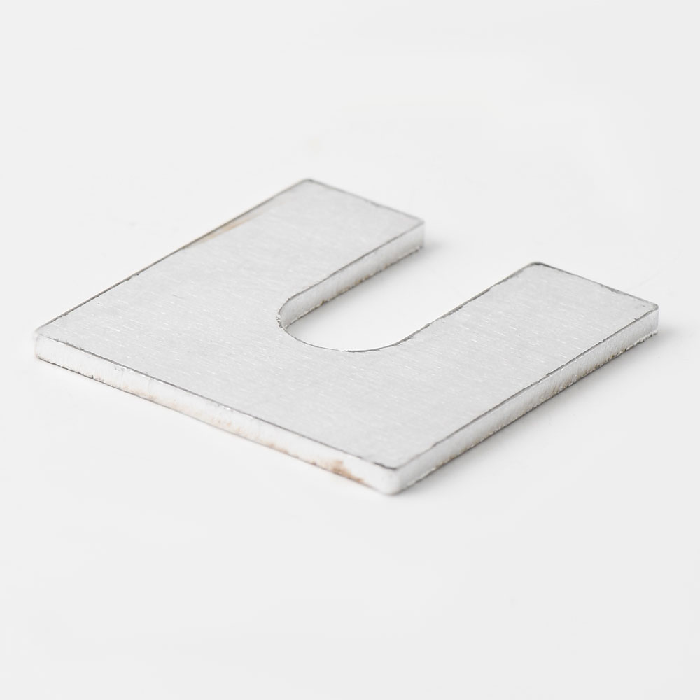 Aluminium horseshoe packer 50 x 50 x 1.0mm