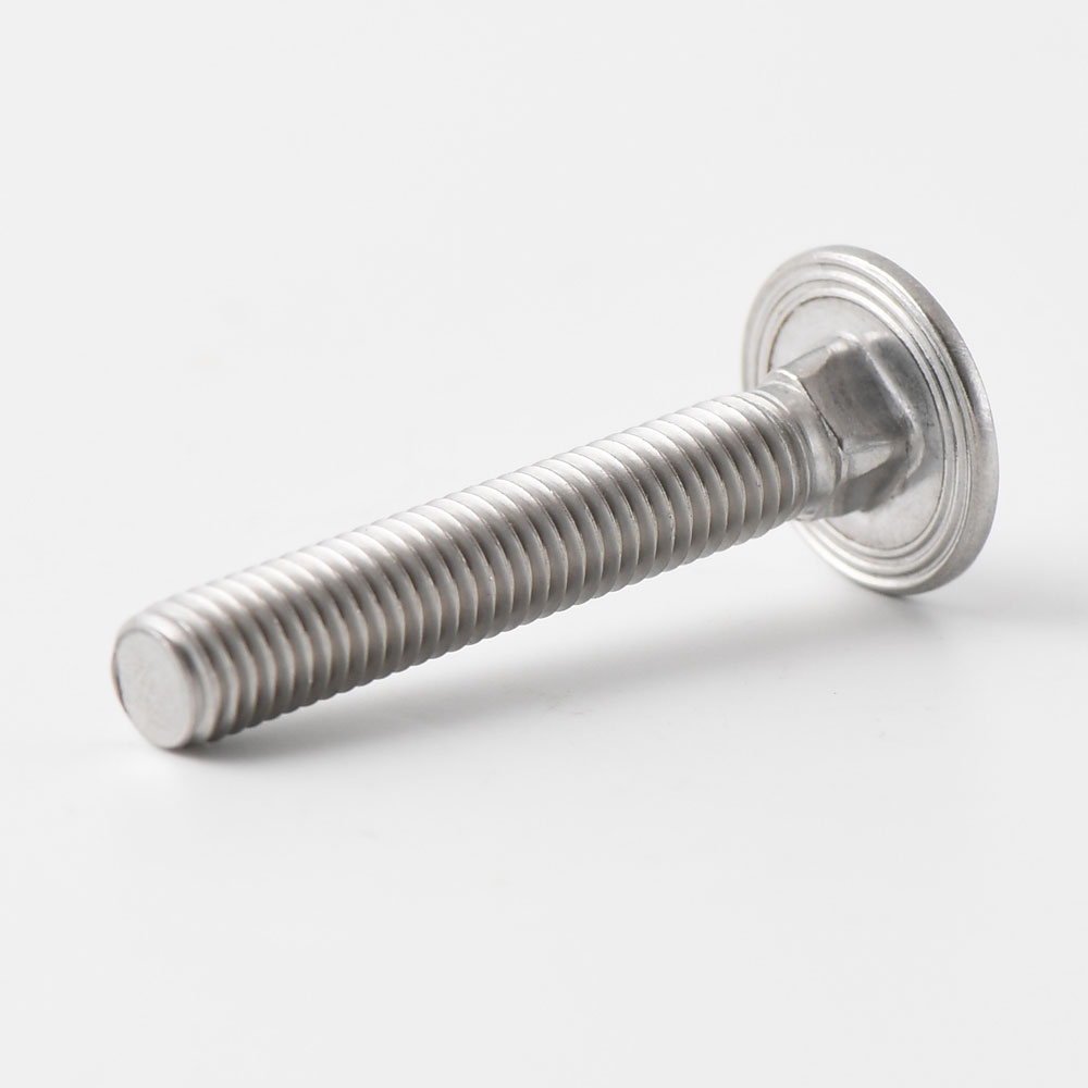 A2 stainless DIN 603 cup square carriage screw, full thread M8 x 110